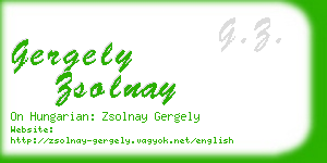 gergely zsolnay business card